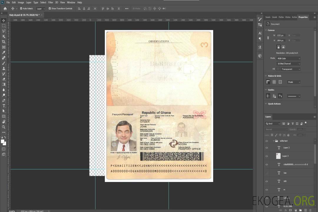 Passeport ghanéen template Passeport ghanéen template